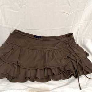 Brown mini skirt